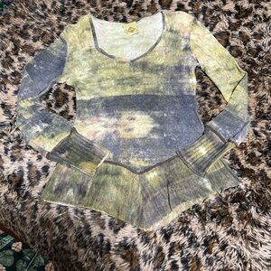 Elegant Multicolor V-Neck fairy Women's Sweater no size tag